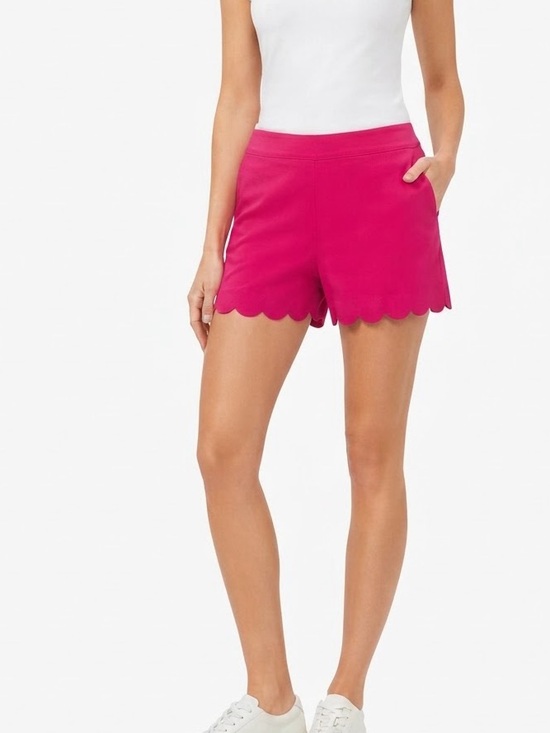 Isaac Mizrahi Pants - Isaac Mizrahi New York Hot Pink Scalloped Hem Tailored Shorts Size 14